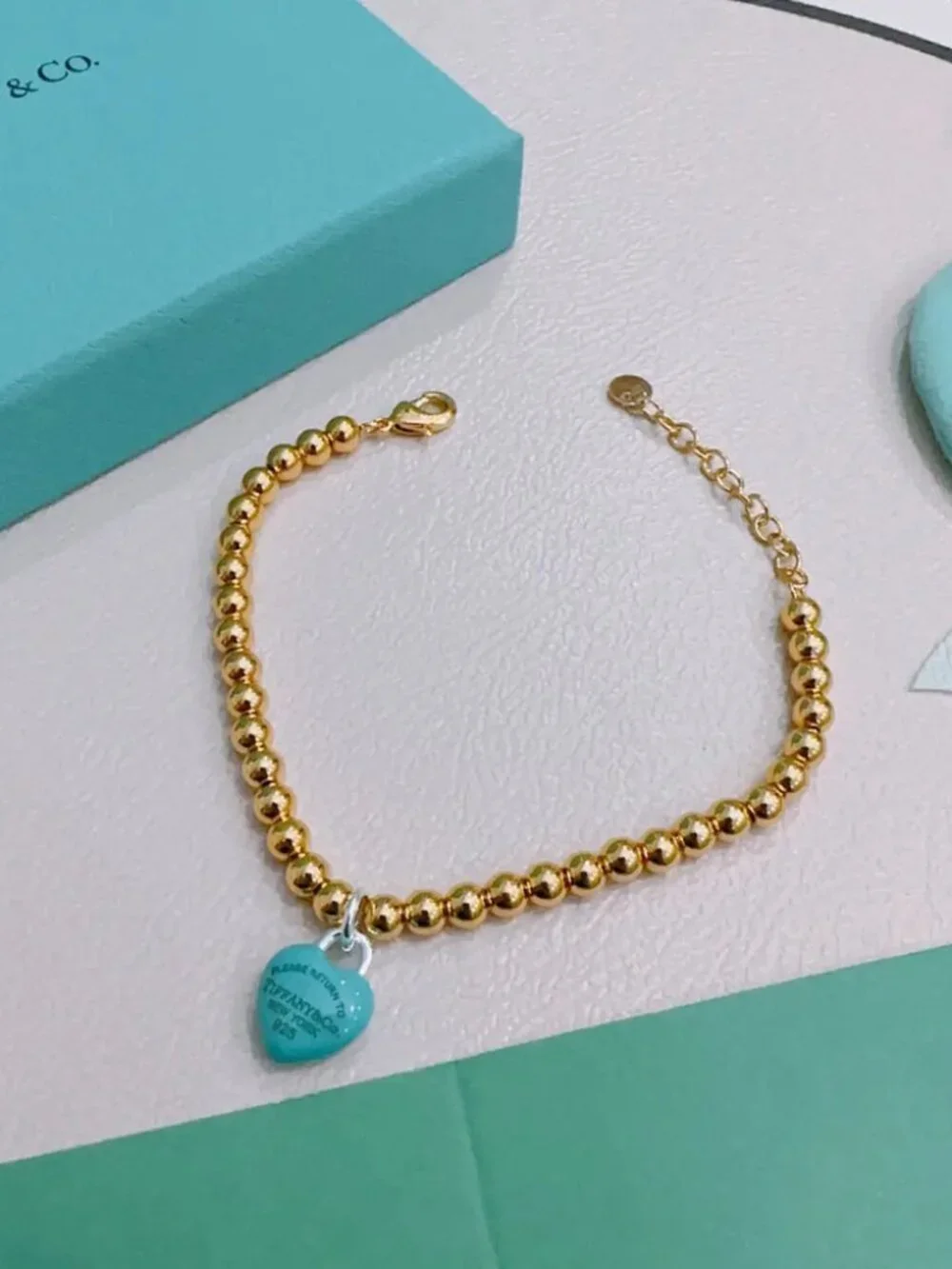 Tiffany & Co. Blue Heart Gold Bracelet